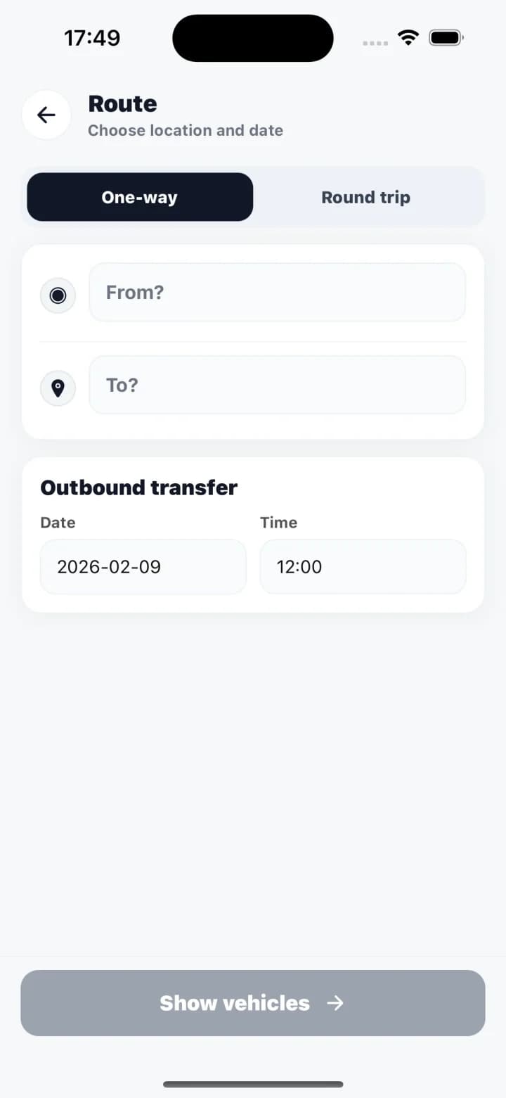 Tülekler mobil rota rezervasyonu