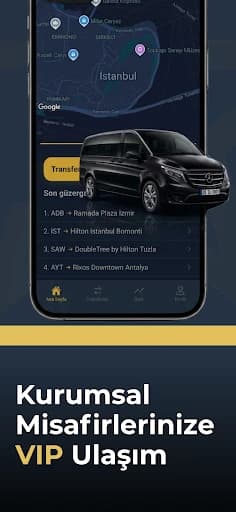 Bestwest kurumsal VIP ulaşım ekranı