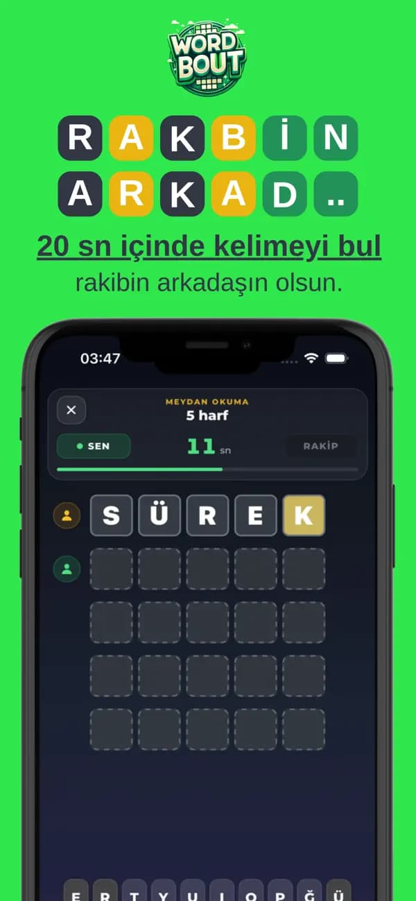 Wordbout çevrimiçi kelime savaşı